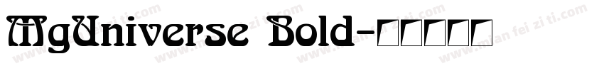 MgUniverse Bold字体转换
